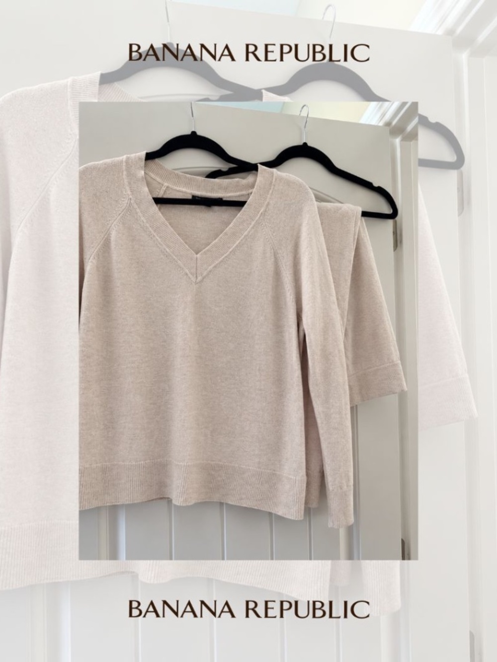 Banana Republic Factory Soft Knit Co-ord Loungewear Set - V-Neck Sweater & Match